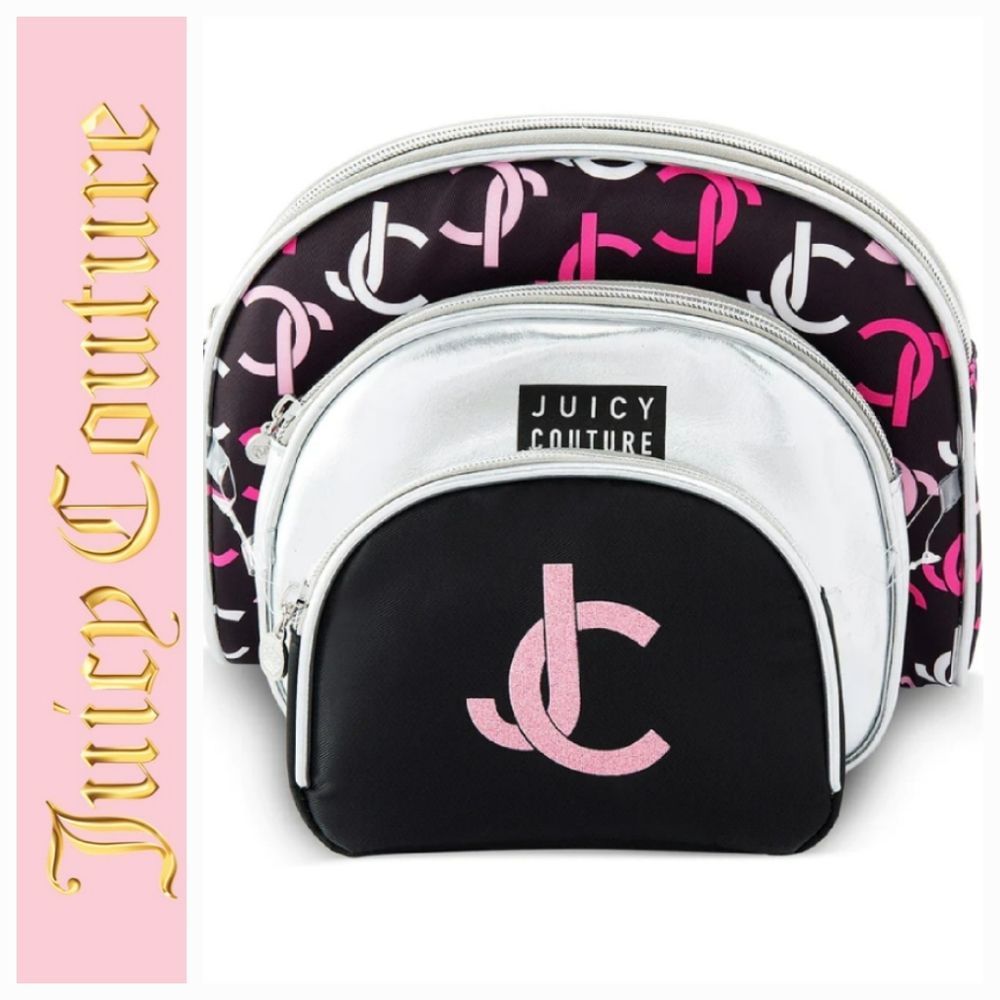 Juicy Couture JC Logo‎ 3-PC Makeup Bag Set